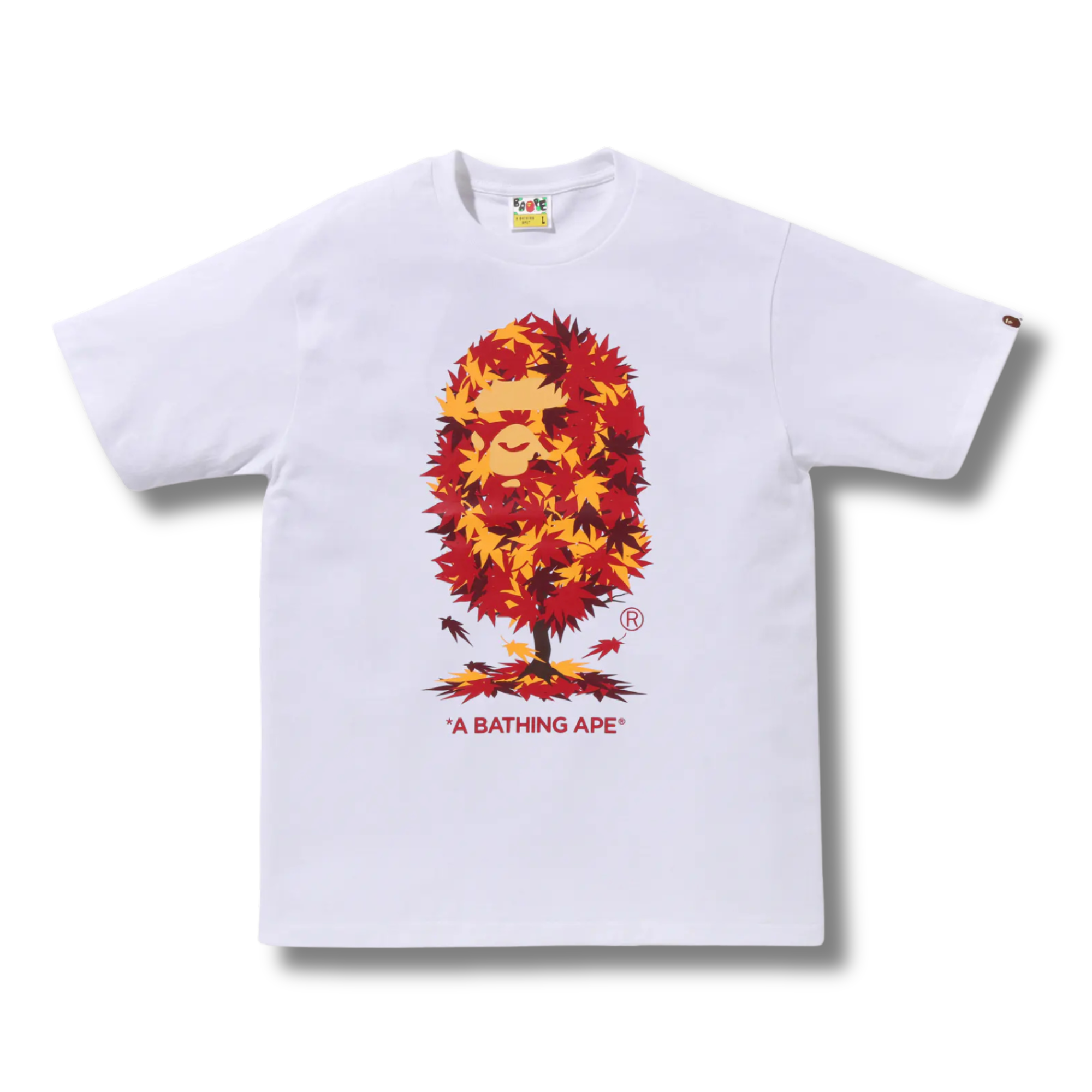 A BATHING APE JAPAN AUTUMN APE HEAD TEE / WHITE