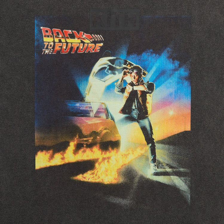 KITH FOR BACK TO THE FUTURE CHROME TITLE VINTAGE TEE