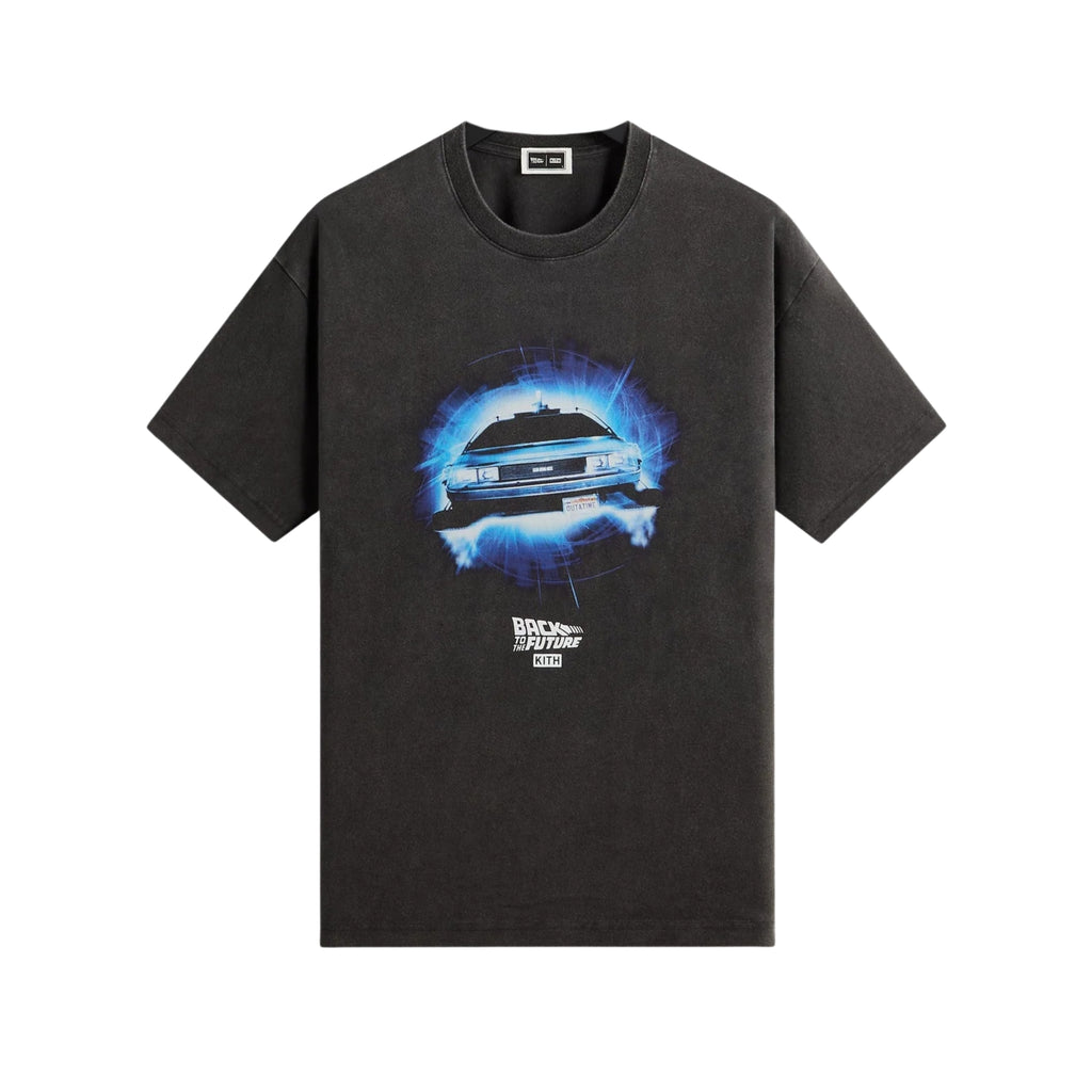 KITH FOR BACK TO THE FUTURE DELOREAN FRONT BACK VINTAGE TEE