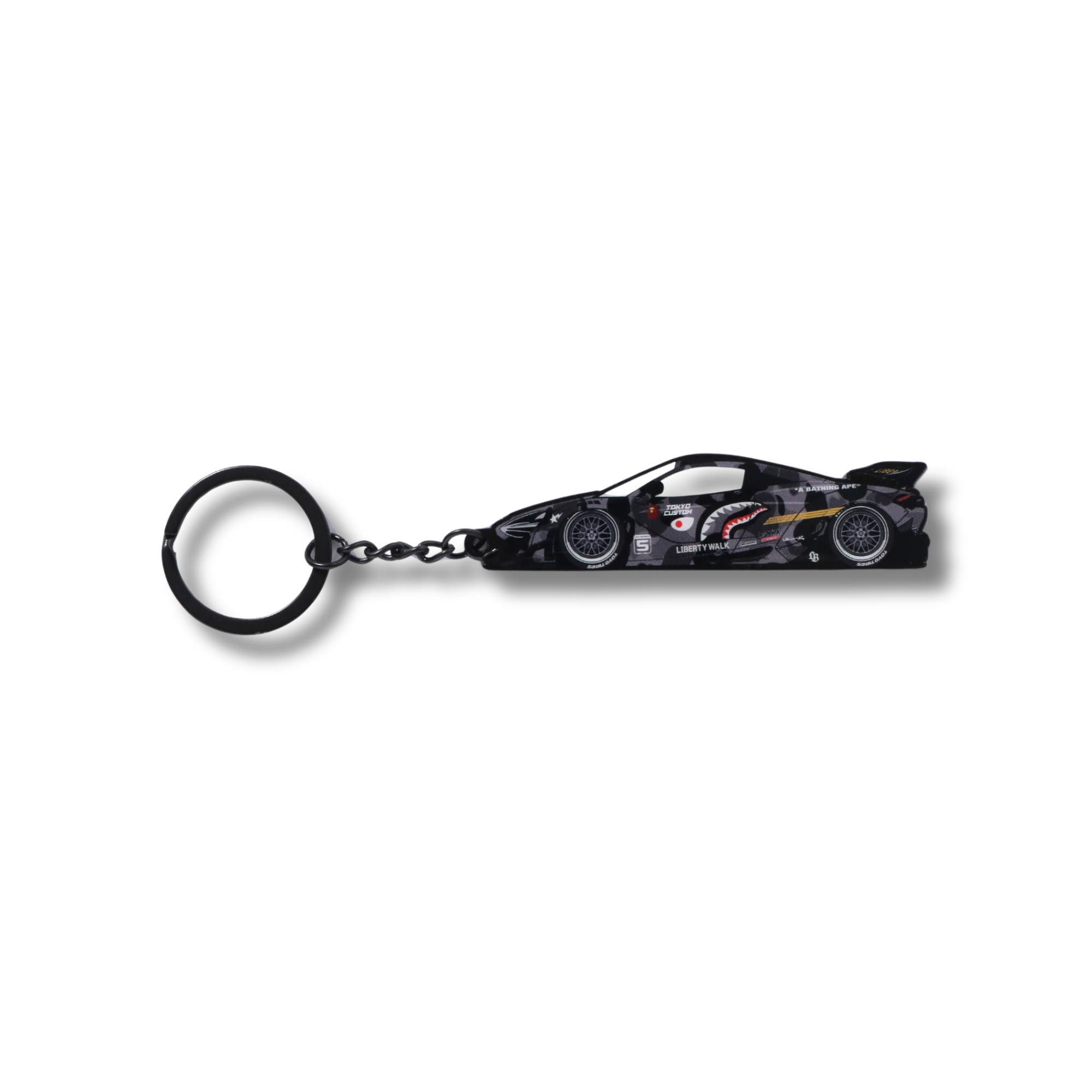 A BATHING APE X LIBERTY WALK ABC CAMO KEYCHAIN