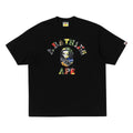 A BATHING APE MULTI LOGO COLLEGE RELAXED FIT TEE