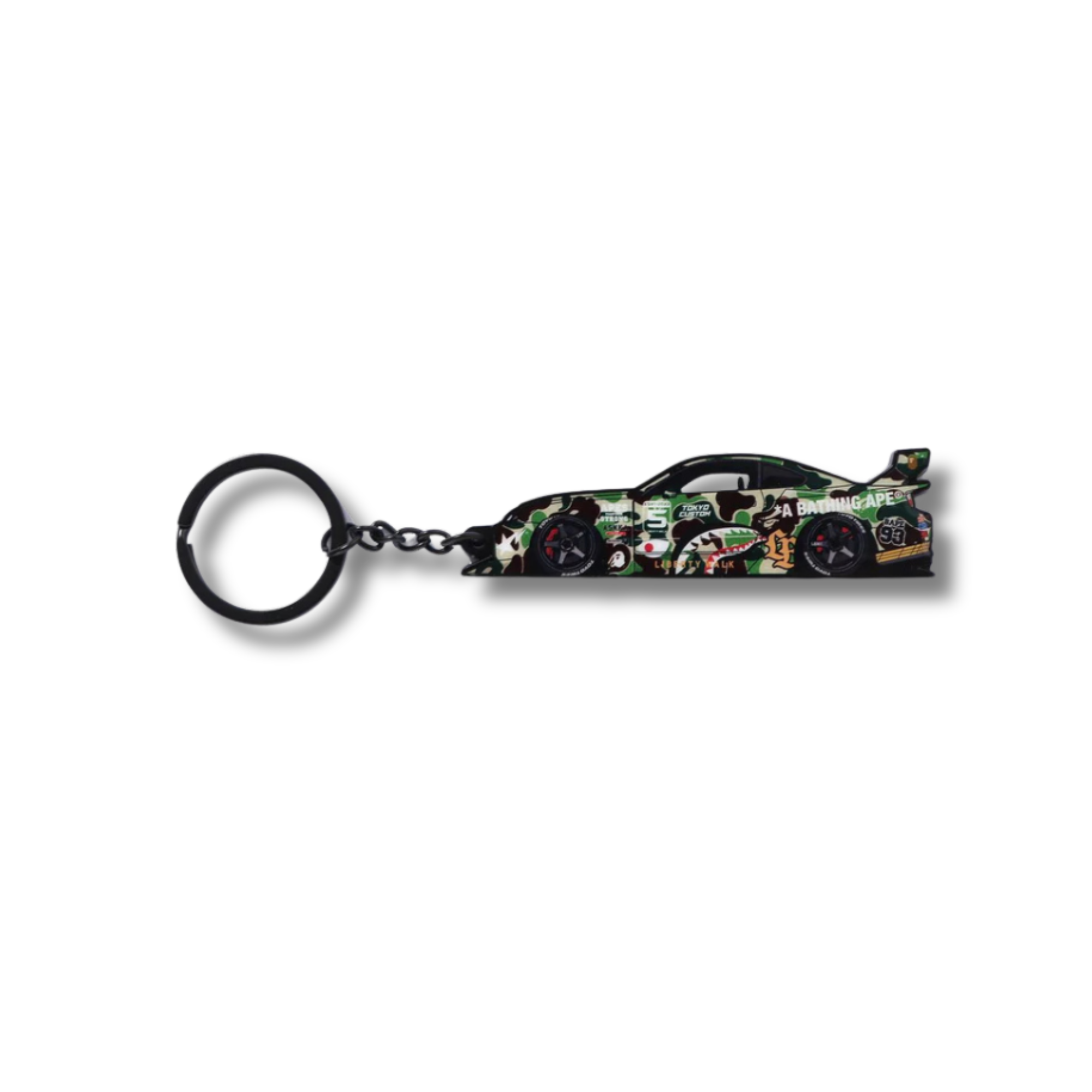 A BATHING APE X LIBERTY WALK ABC CAMO KEYCHAIN