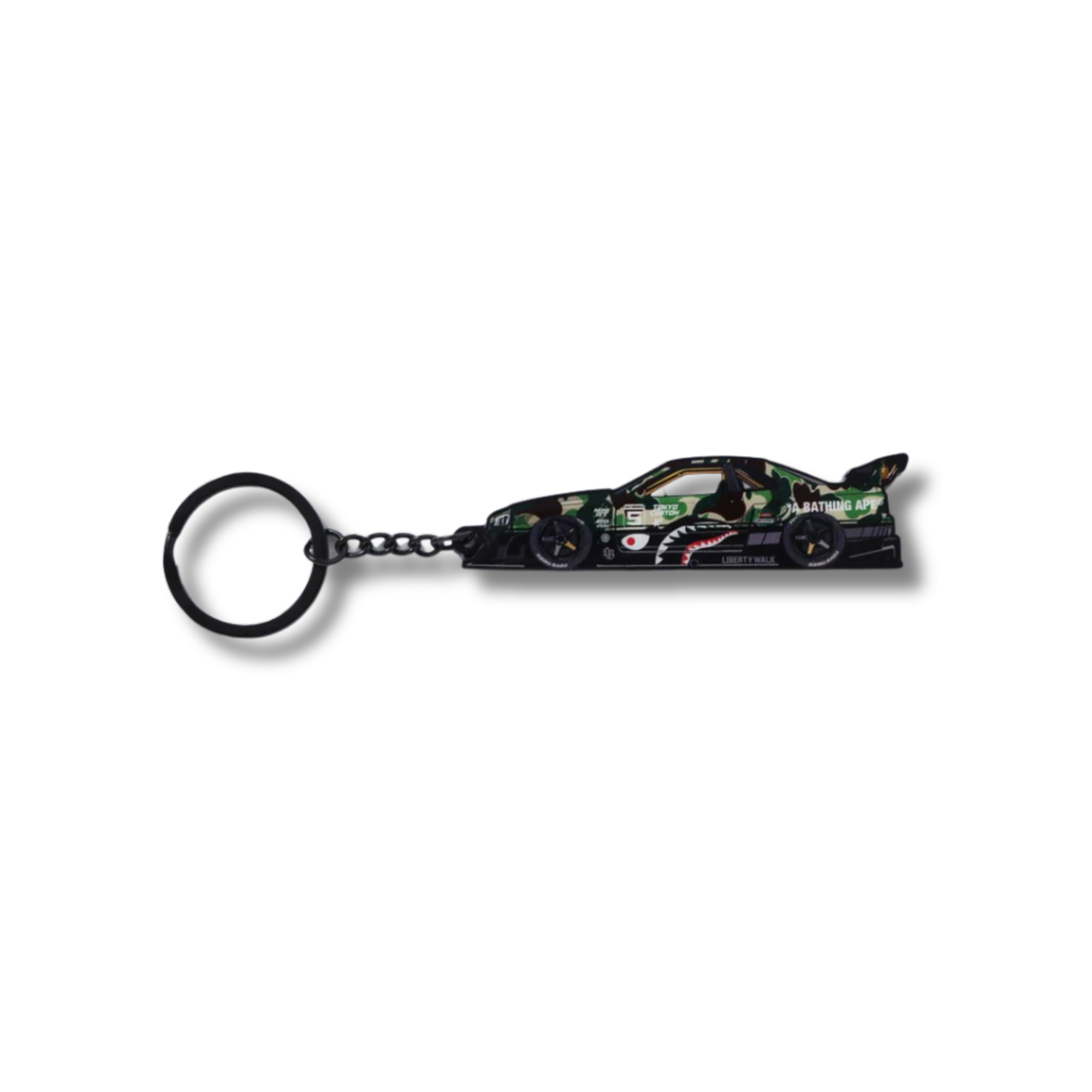 A BATHING APE X LIBERTY WALK ABC CAMO KEYCHAIN
