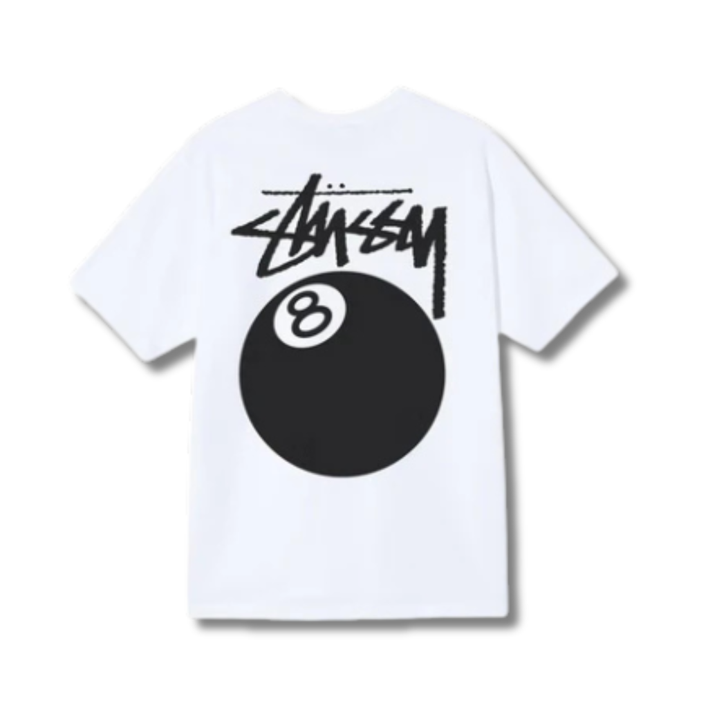 STUSSY 8 BALL TEE / WHITE