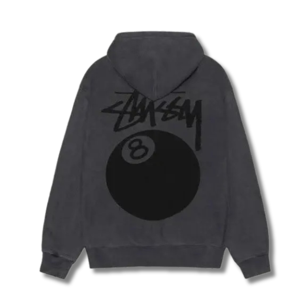 STUSSY 8 BALL ZIP HOODIE PIGMENT DYED