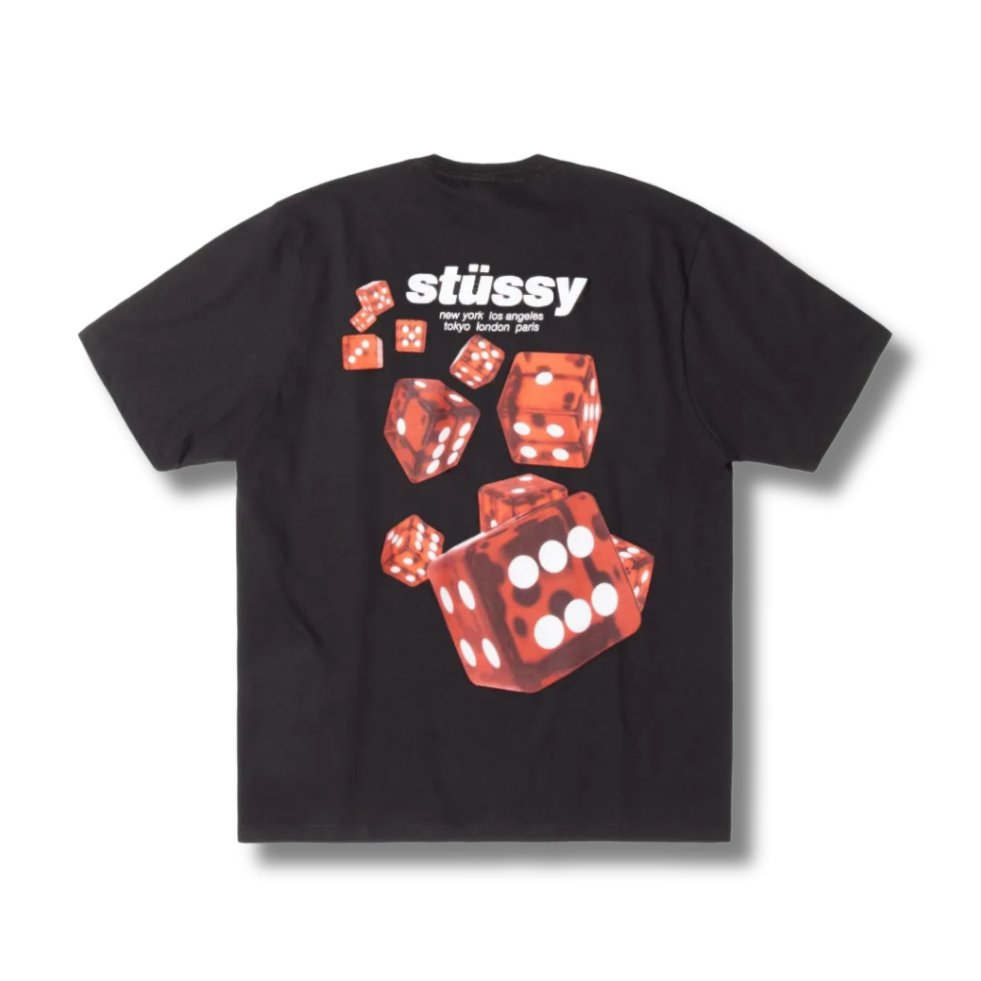STUSSY ROLLERS TEE / BLACK