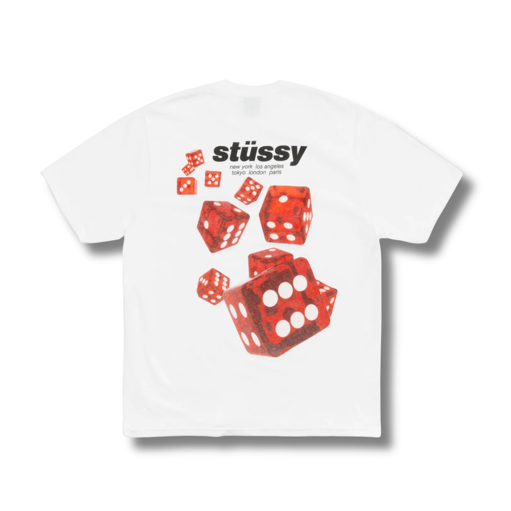 STUSSY ROLLERS TEE / WHITE
