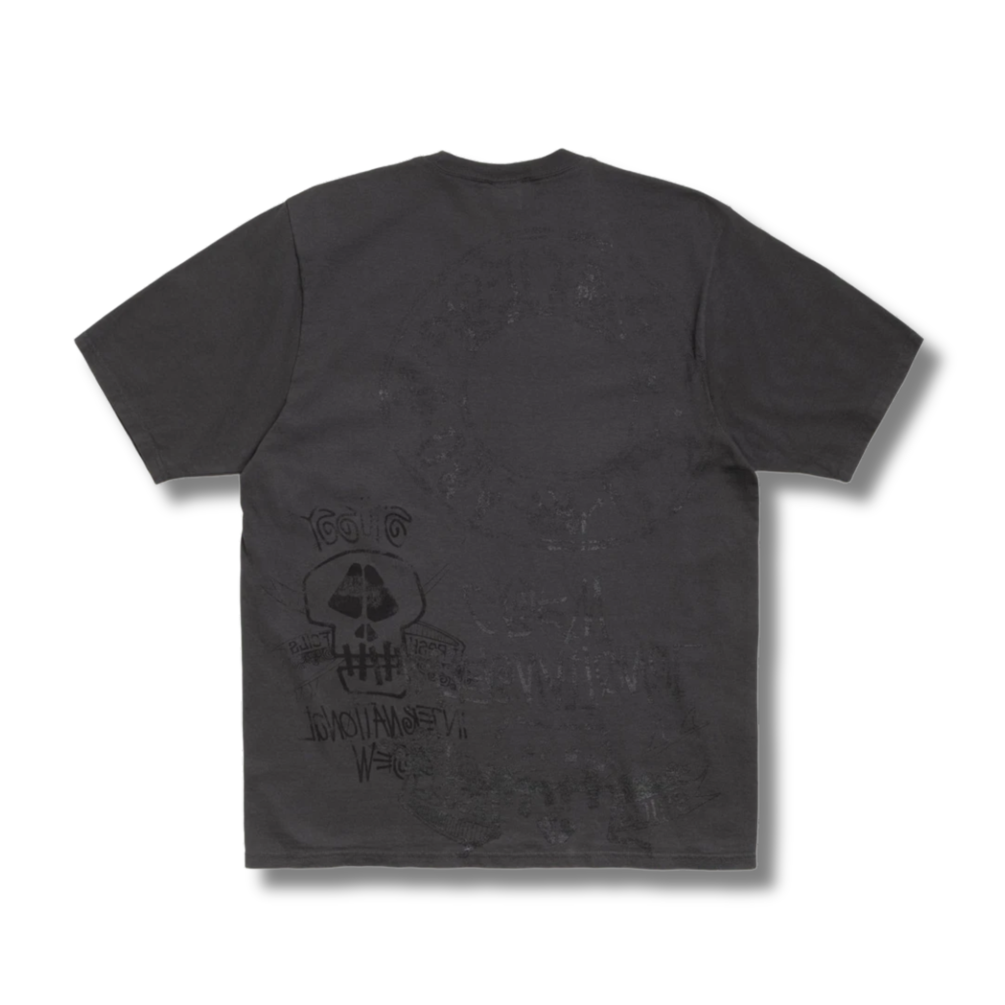 STUSSY SKULLS PIGMENT DYED / BLACK