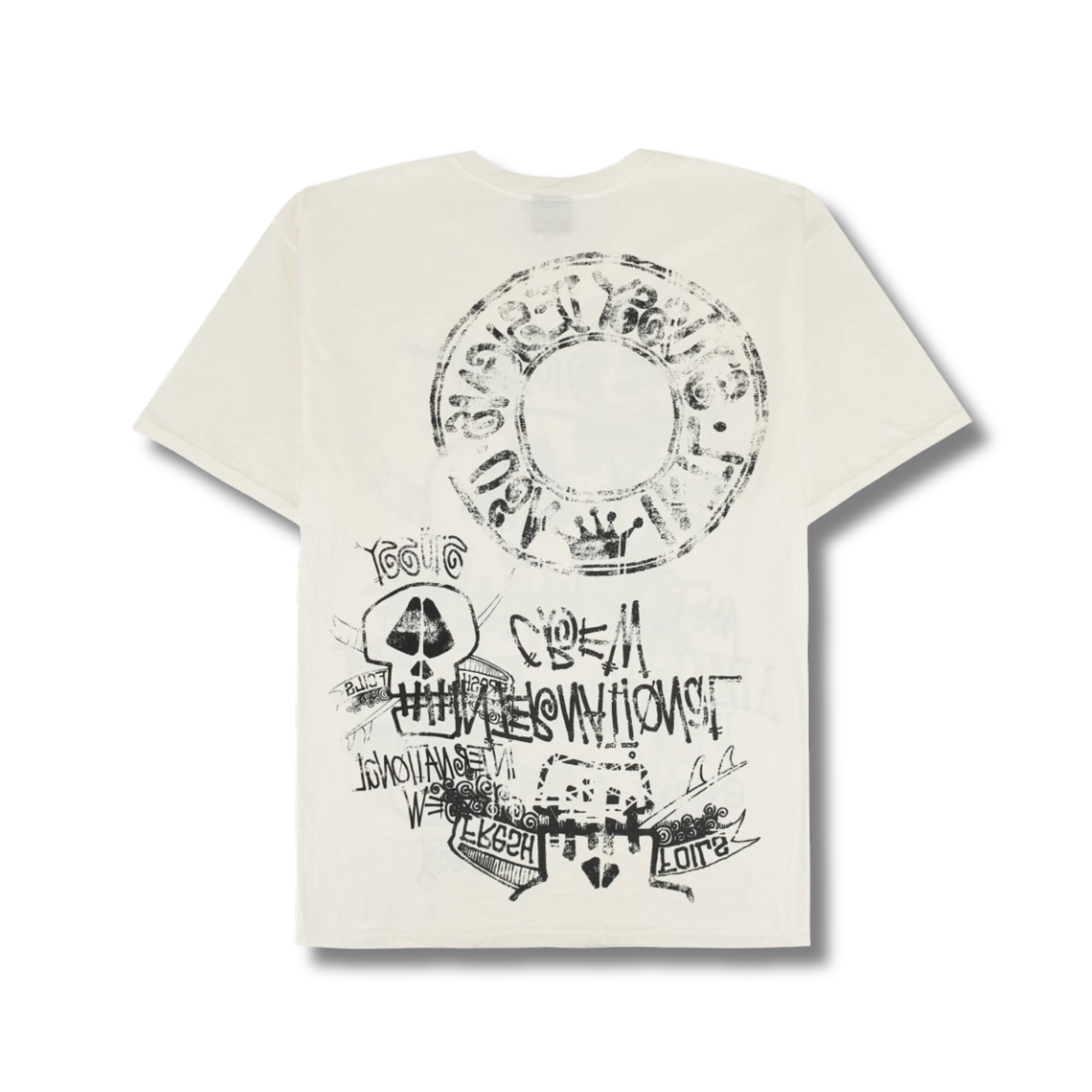 STUSSY SKULLS PIGMENT DYED / NATURAL