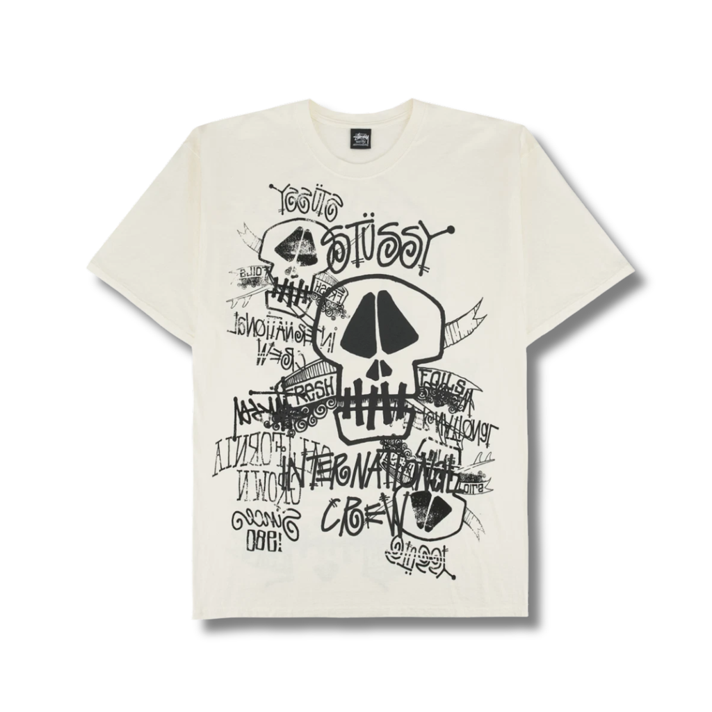 STUSSY SKULLS PIGMENT DYED / NATURAL
