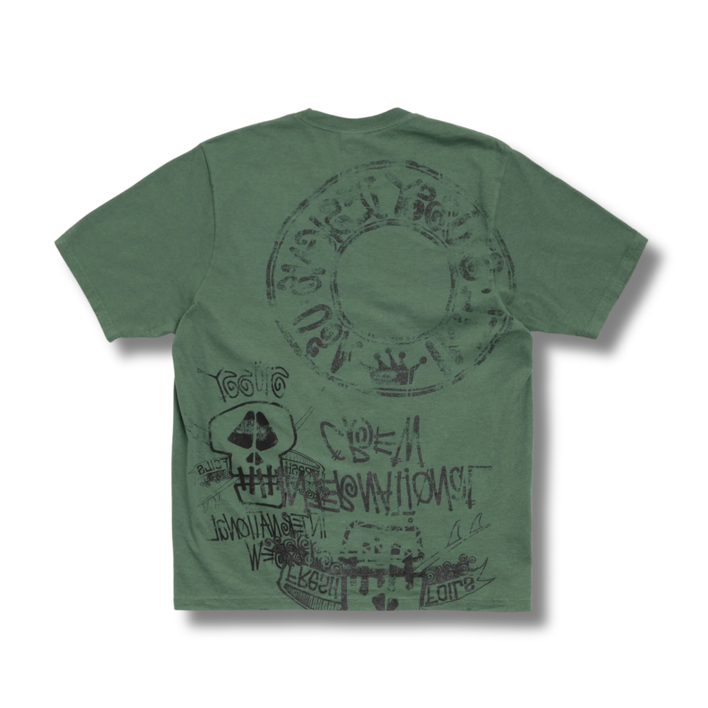 STUSSY SKULLS PIGMENT DYED / PINE