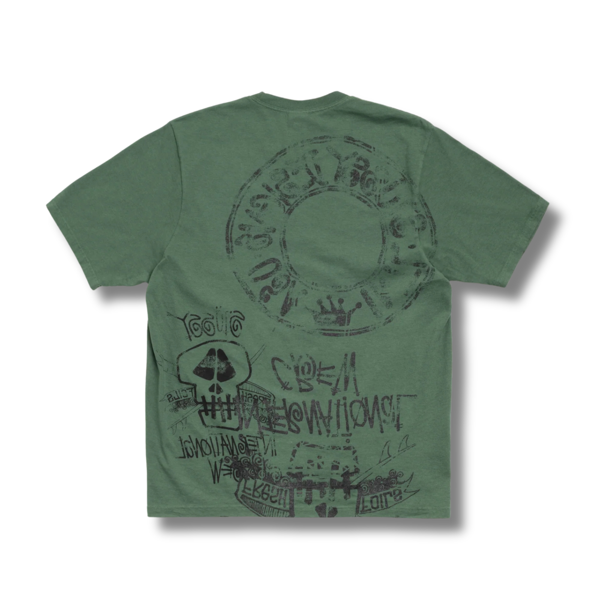 STUSSY SKULLS PIGMENT DYED / PINE