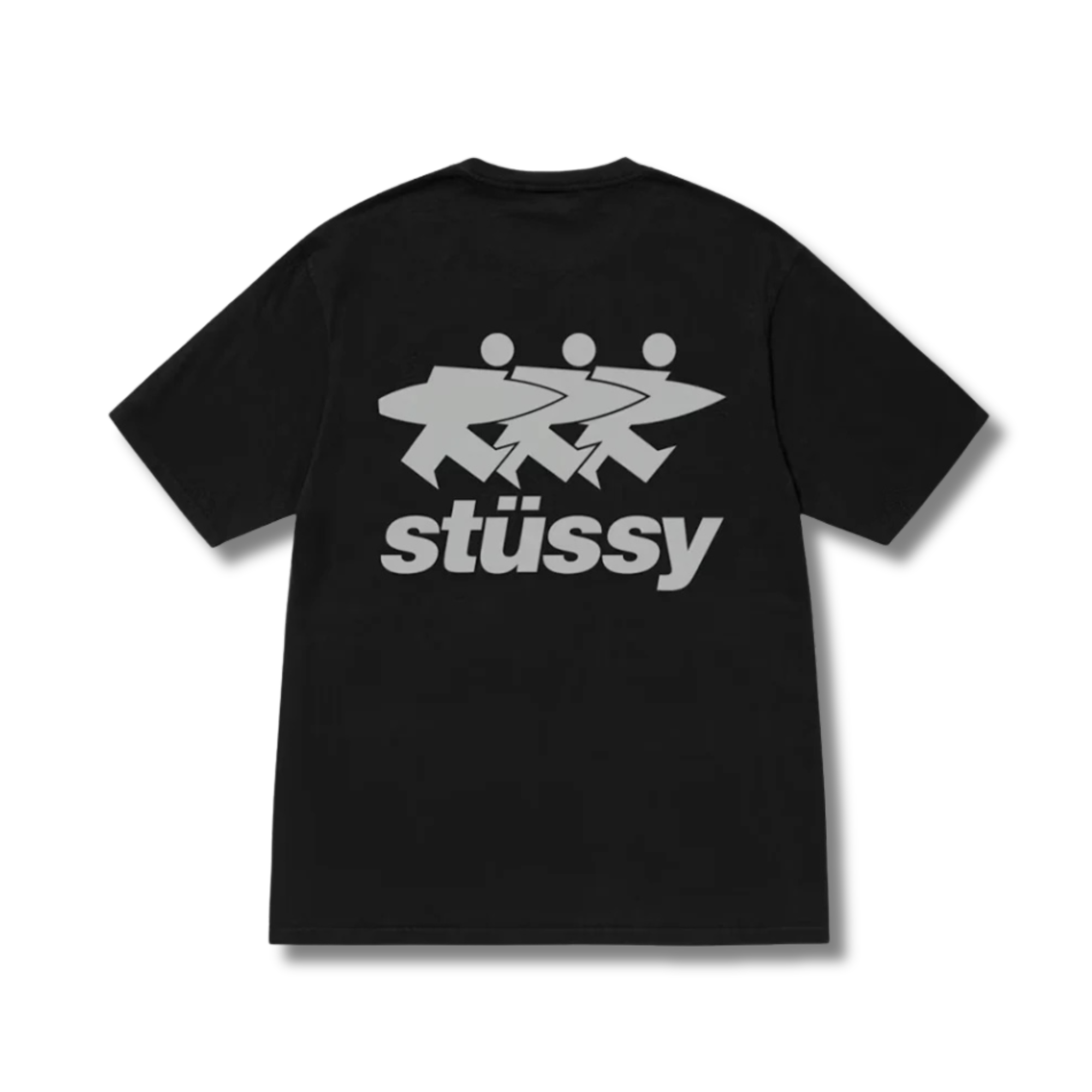 STUSSY SURFWALK PIG. DYED TEE / BLACK