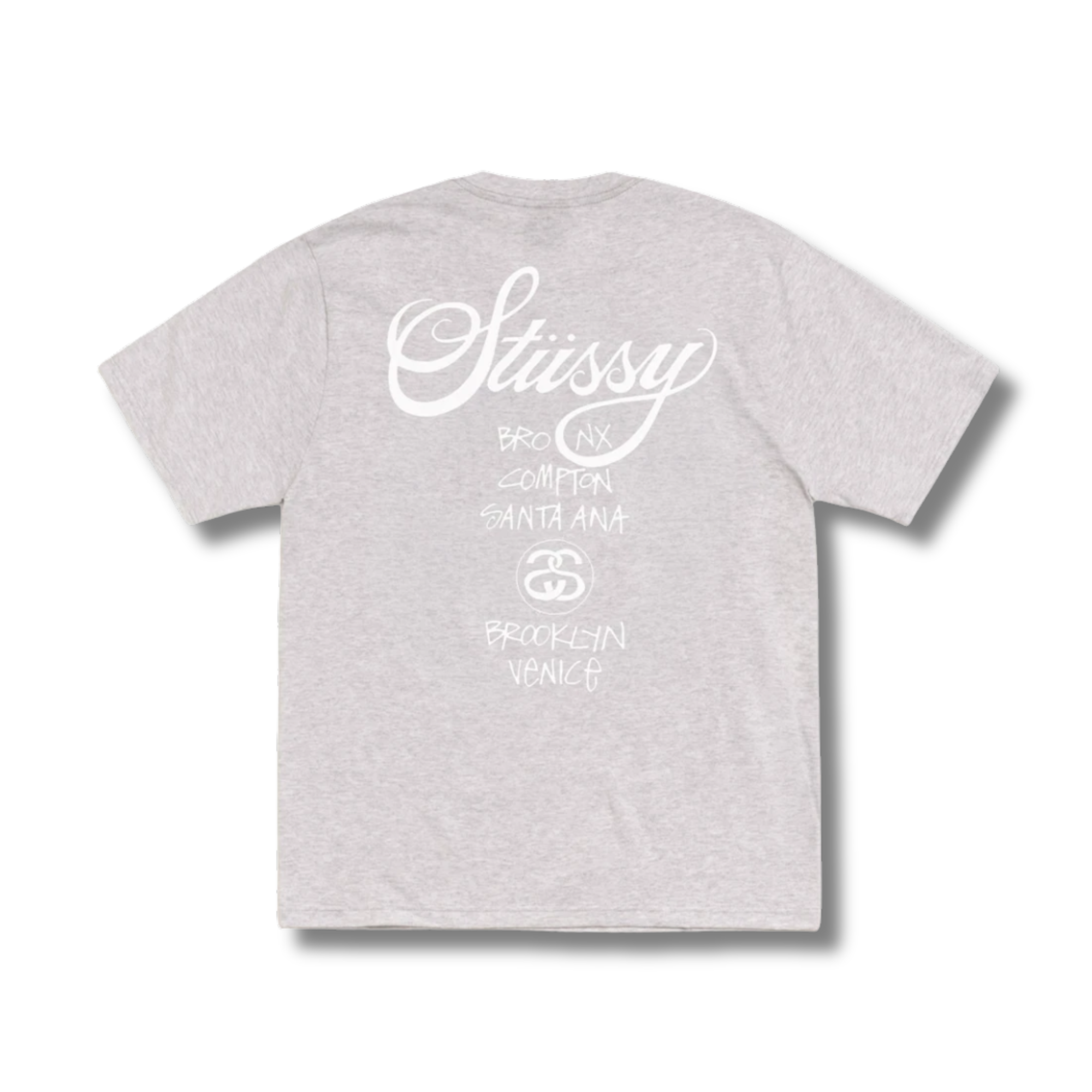 STUSSY WORLD TOUR TEE / ASH HEATHER