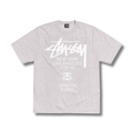 STUSSY WORLD TOUR TEE / ASH HEATHER