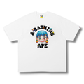 A BATHING APE X MR. COLLEGE TEE / WHITE